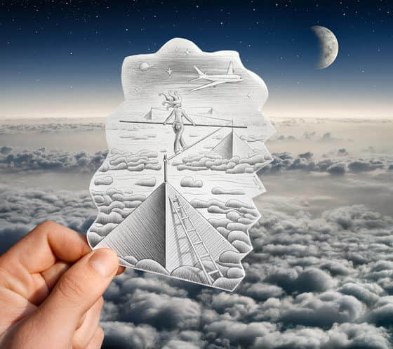 光影交织的艺术诗篇 12幅素描与相片的创意对话